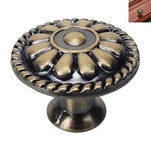 20pcs Daisy Single Hole Furniture Cabinet Drawer Pull Handle, Includes Screws, Durable & Stylish Design, Ideal for Cabinets & Drawers