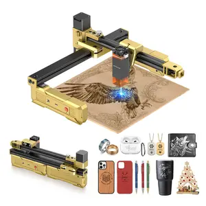 Artilume T1 Foldable Laser Engraver, No Assembly Required, Portable Use Anywhere, 10000mm/min Movement Speed, 0.01mm Accuracy, 200×150mm Working Area for Wood, Leather, Acrylic, and Coated Metal — Ideal for DIY & Small Businesses