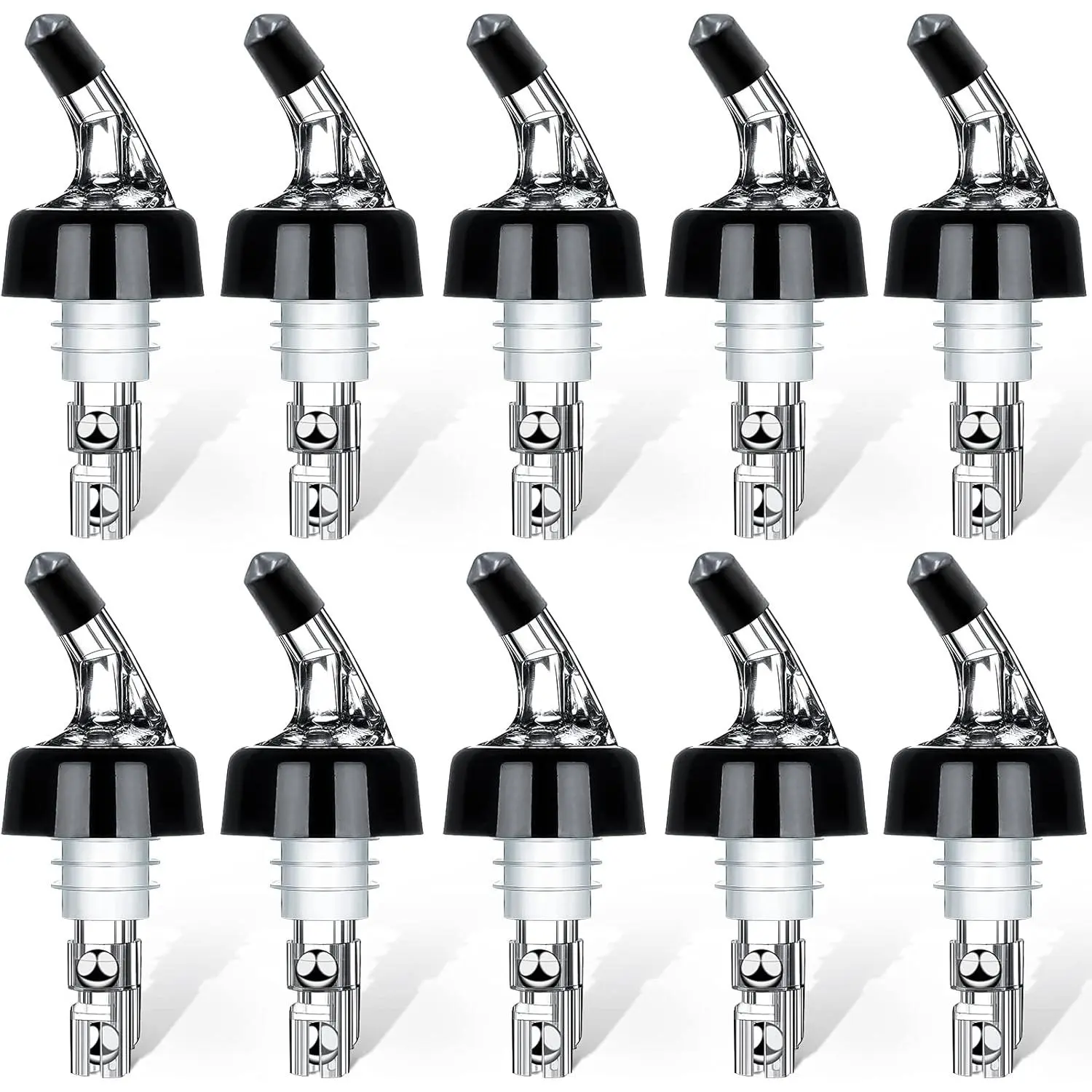 Automatic 12 45Ml Measured Bottle Pourer - Quick Shot Spirit Dispenser, Wine Cocktail Measure Tool for Home Bar