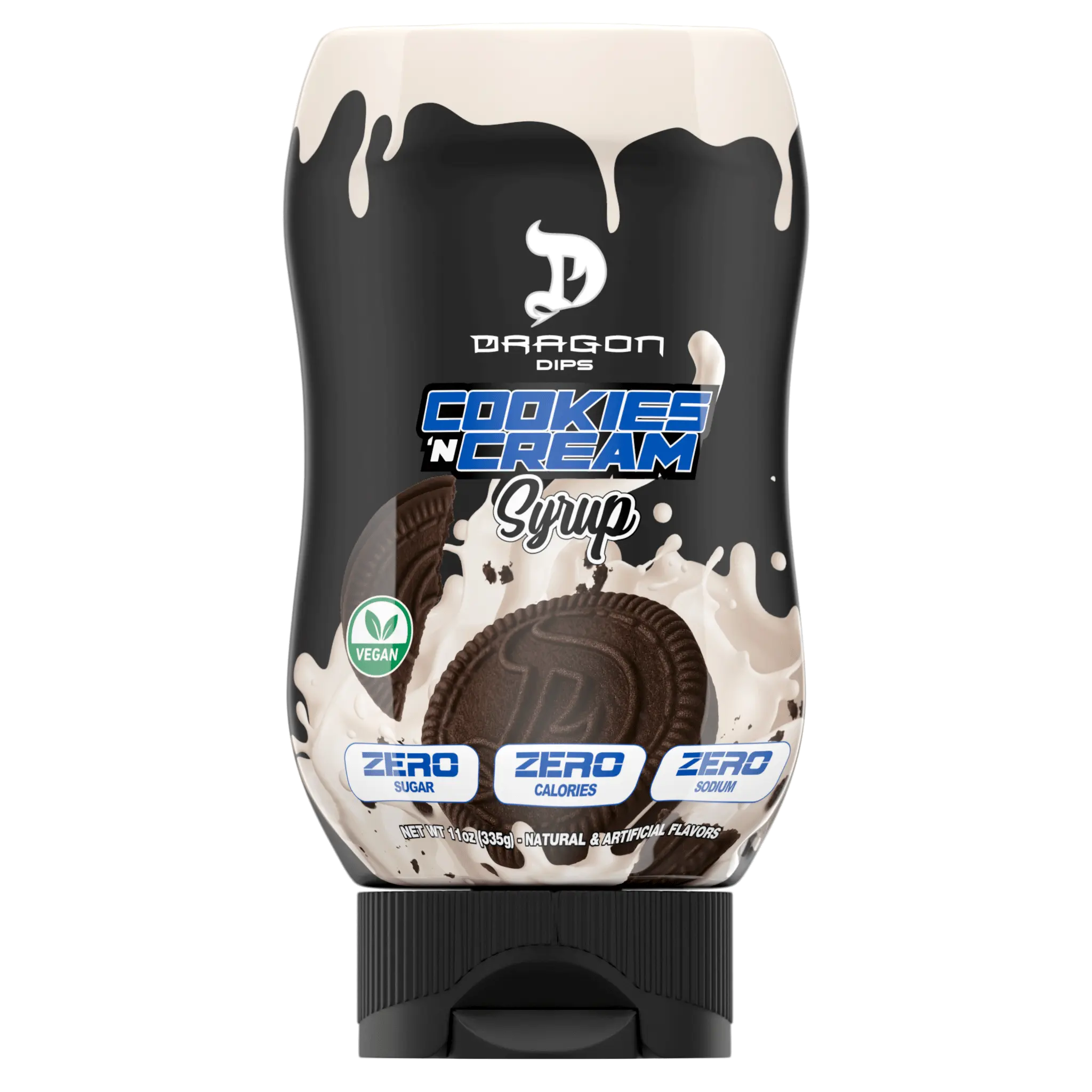 Dragon Dips Cookies and Cream Flavor Syrup – Zero Sugar & Zero Calories - 335g