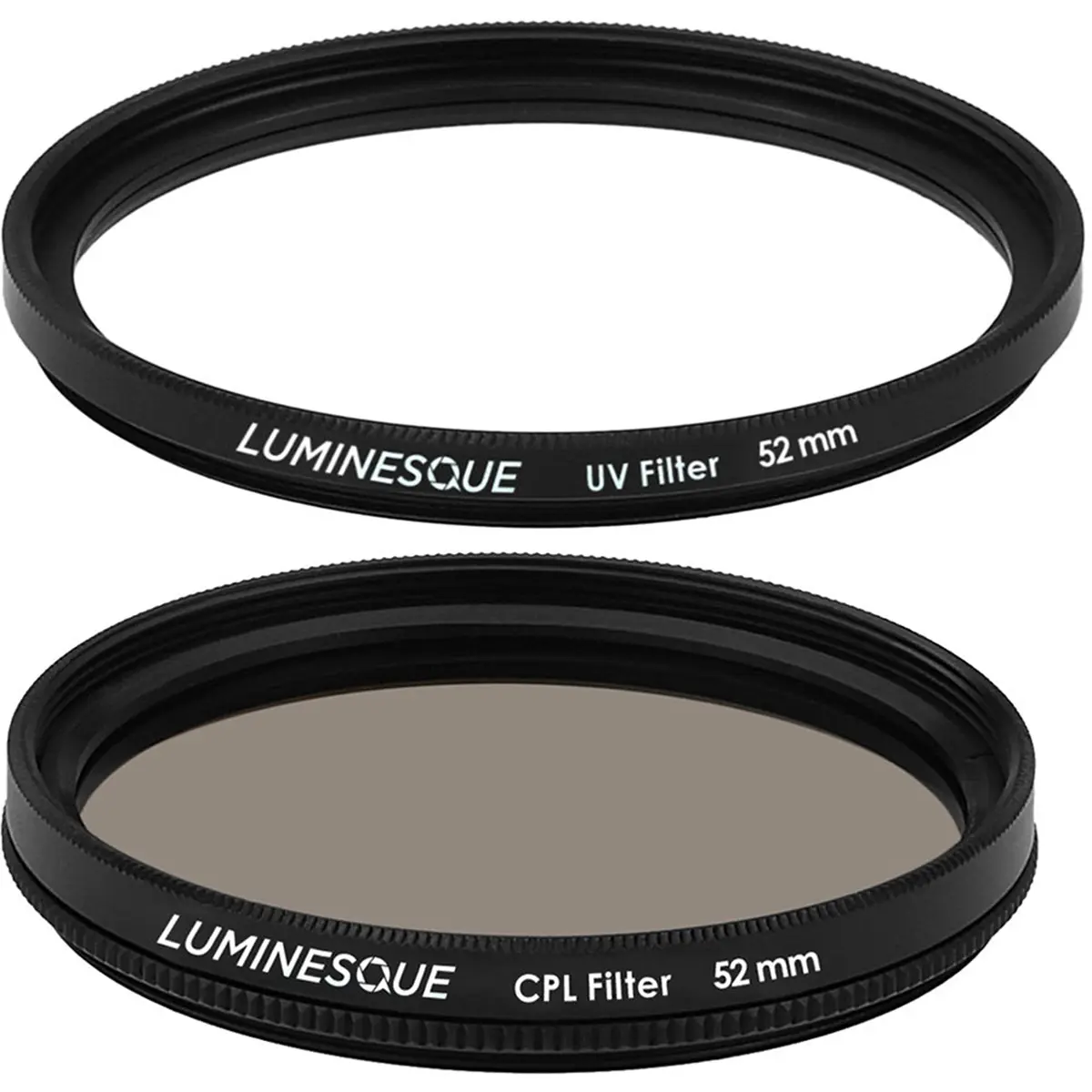 Luminesque 58mm Circular Polarizer & UV Slim PRO Camera Filter Kit, Durable Aluminium Camera Accessories, Protection