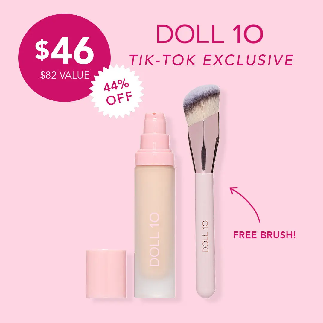 T.C.E. Super Coverage Serum Foundation with Brush | Hydrating Full Coverage Concealer Foundation