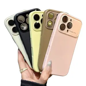 Ins Dopamine Solid Color Liquid Silicone Case, Full Body Soft Touch Cover, Anti-Scratch Acrylic Lens Protection, Shockproof Bumper Phone Case for iPhone 17/16/15/14/13/12 Pro/Pro Max/Air Perfect Gift for Her/Him