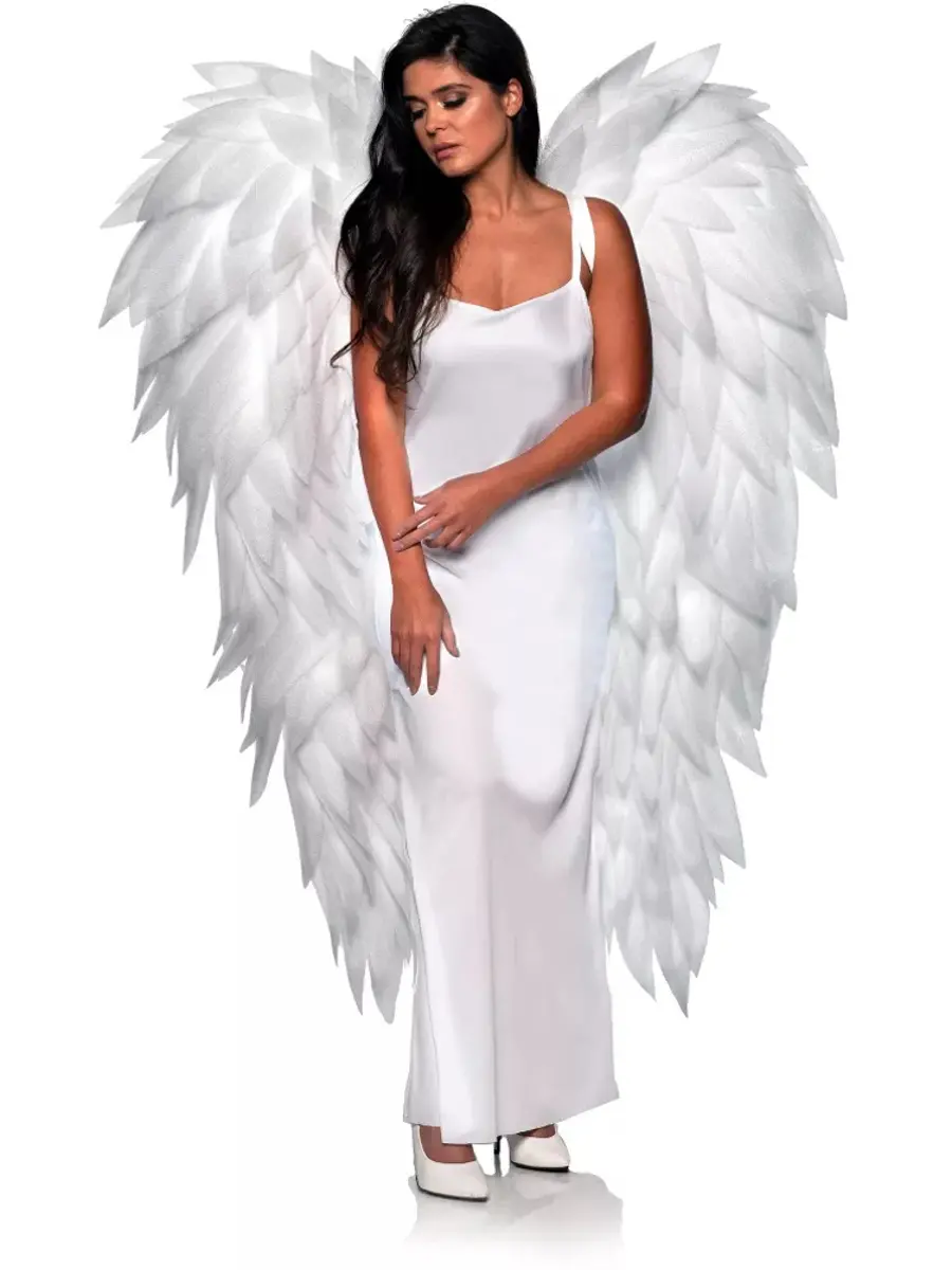 Adult's Full Length White Angel Wings