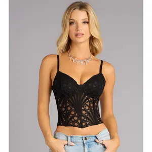 Chef's Kiss Lace-Up Corset Top