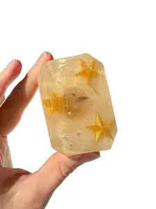 Crystal Bar Soap - Star Child - Vegan - Crystal Infused - 5 oz - Scented in Rose, Jasmine, Sandalwood