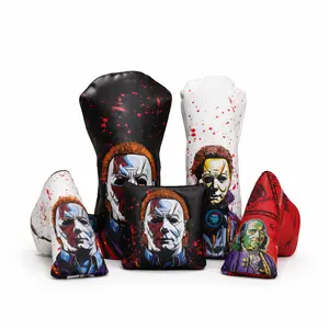 Halloween Golf Headcovers - Spooky Design, Comfortable Fit, High-Quality Leather, Various Colors and Patterns Available equipment