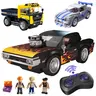 WISE BLOCK DIY RC Car Building Set - STEM Brick Kit, Plastic Bricks Vehicle Model, Remote Control Car & Truck, Cool Gifts for Kids