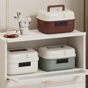 1 locked storage box  valuable item encryption organizer with  handle,  multi-layer item storage box with  password lock