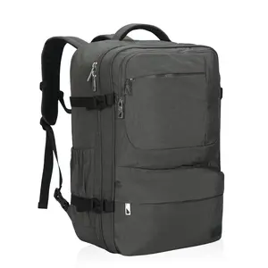 Hynes Eagle 44L Carry On Luggage Travel Backpack TSA Approved Suitcase Expandable Bag, Multifunctional Luggage, Buckle Straps