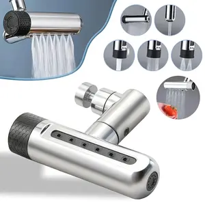 1pc faucet adapter, compatible with bathroom sinks and faucets, multifunctional faucet converter, Adjustable Flow Control, bathtub shower sink replacement part (compatible with most faucet types)