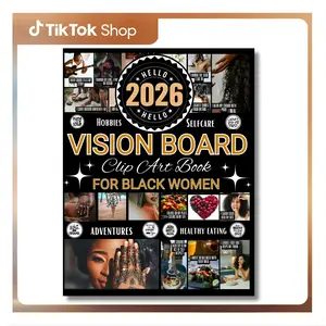 Vision Board Clip Art Book For Black Women: Create Motivational & Powerful Vision Board From 600+ Vision Board Supplies (Pictures, Quotes and Affirmations) --  Jasmine Eason  - Paperback