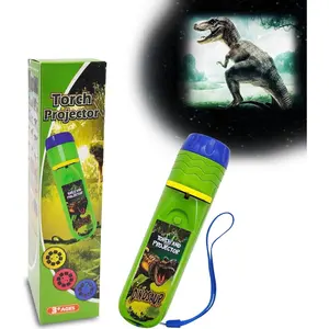 X-PJT15 Dinosaur Projector Flashlight with 3 Discs 24 Images, Cool Dinosaur Toys for Boys Girls Ages 3 4 5 6 7, Dinosaur Kids Flashlight, Night Light Projector, Idea Dinosaur Gifts for Toddler Children