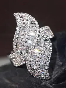 Fashion Artificial Zircon Decorated Ring, Elegant Jewelry for Women for Party, Daily Clothing Decor, Trendy All-match & Exquisite Jewelry for Birthday Gift