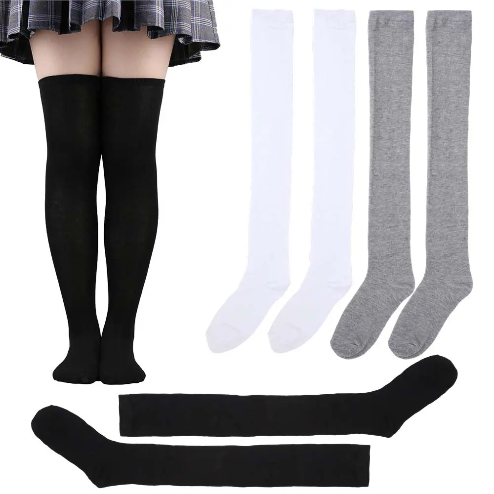3 Pairs Women' Thigh High & Knee High Socks & Leg Warmers - Breathable Knitted Over-the-Knee Stockings Suitable for Boots, Cosplay, Parties, Daily Wear, Spring Outfits, Cool Summer Evenings, Hand Washable Hose for Home Lounging tiktokshopbacktoschool