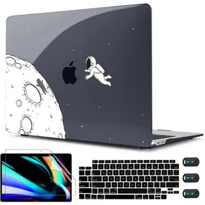 Compatible with MacBook 13 Inch 2021 2020 2019 2018 Release Model A2337 M1 A2179 A1932, Clear Black Hard Shell with Keyboard Cover for MacBook Air13 2020 with Touch ID, Astronaut