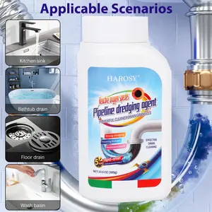 Pipeline Dredging Agent, Drain Clog Remover, Kitchen Unblocker, Pipe Unclogger, Sink And Drain Cleaner Powder, Powerful Solution for Kitchen, Bathroom, Toilet & Sink