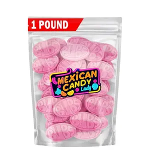 1 Pound Wild Strawberry Pomegranate Swedish Candy - Vegan Marshmallow Gummy Bubs Bonbon Snack