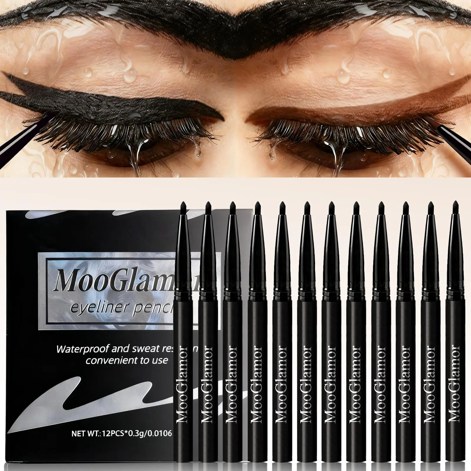 12pcs Of Eyeliner Pencil Set Makeup Long Lasting Not Easy To Fade Portable Waterproof Luxury Liquid Freckle Pens Significantly Colored Cosmetic