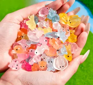 Home Decor Miniatures – 50/100/200 Pcs Glow in The Dark Mini Resin Animals Figurines, Tiny Luminous Animal Figures for Aquarium, Fairy Garden, Dollhouse Decor, Party & Beach Cabana**