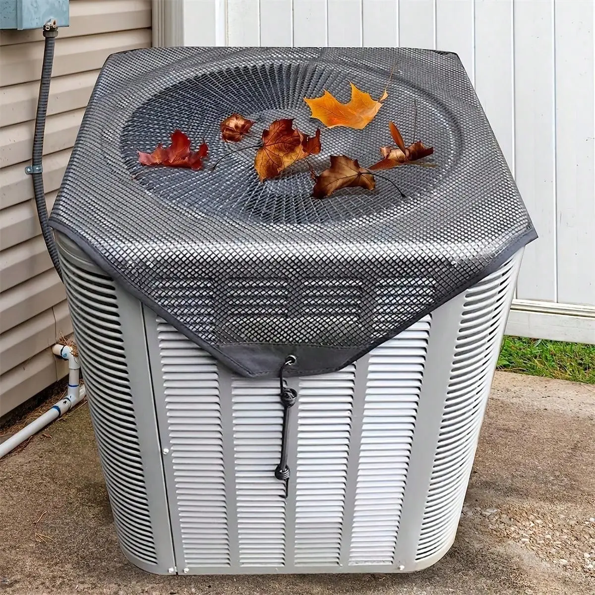 Durable Outdoor Air Conditioner Cover, Waterproof Windproof Dustproof Design, PVC Mesh Ventilation, Household AC Unit Protective Cover, AC Covers