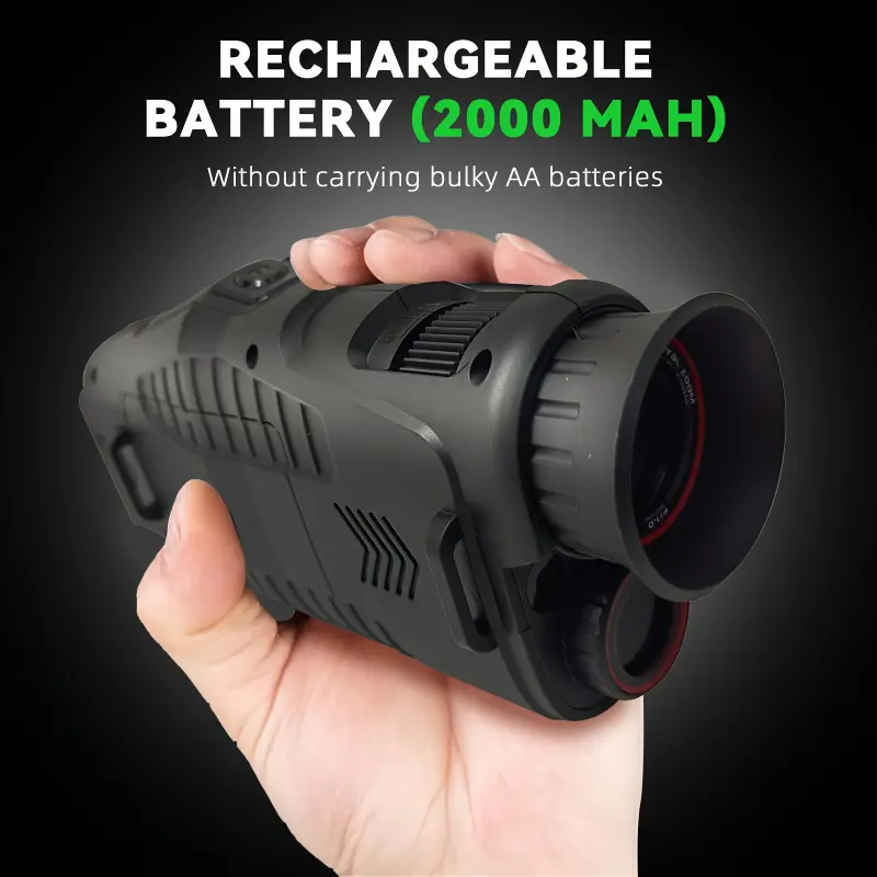 ABS R11 Infrared Night Vision Monoculars - All-Black Stealth, 32G Card Included, HD Photography & Video, Digital Zoom, Rechargeable for Hunting, Camping, Hiking / Light Outdoor