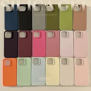 Luxury Liquid Silicone Phone Case for IPhone 11 12 13 12 14 15 16 17 Pro Max Air Cases for IPhone 15 Plus Shockproof Protective Cover
