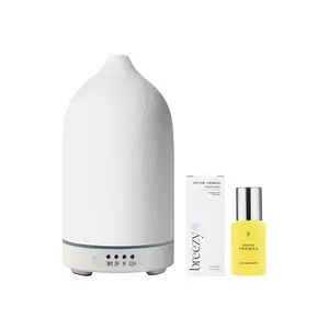 Aromatherapy Stone Diffuser with Doctor Aromas 1oz Perfume | Ultrasonic Mist for Calm, Clean Air