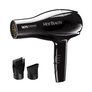 Hot Beauty 1875 Ceramic Styling Hair Dryer 2 Styling Attachments