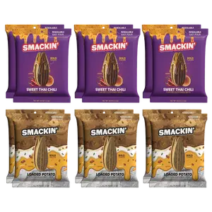 SMACKIN' Sunflower Seeds - LOADED POTATO & SWEET THAI CHILI - Limited Edition - Resealable 4 OZ Bags