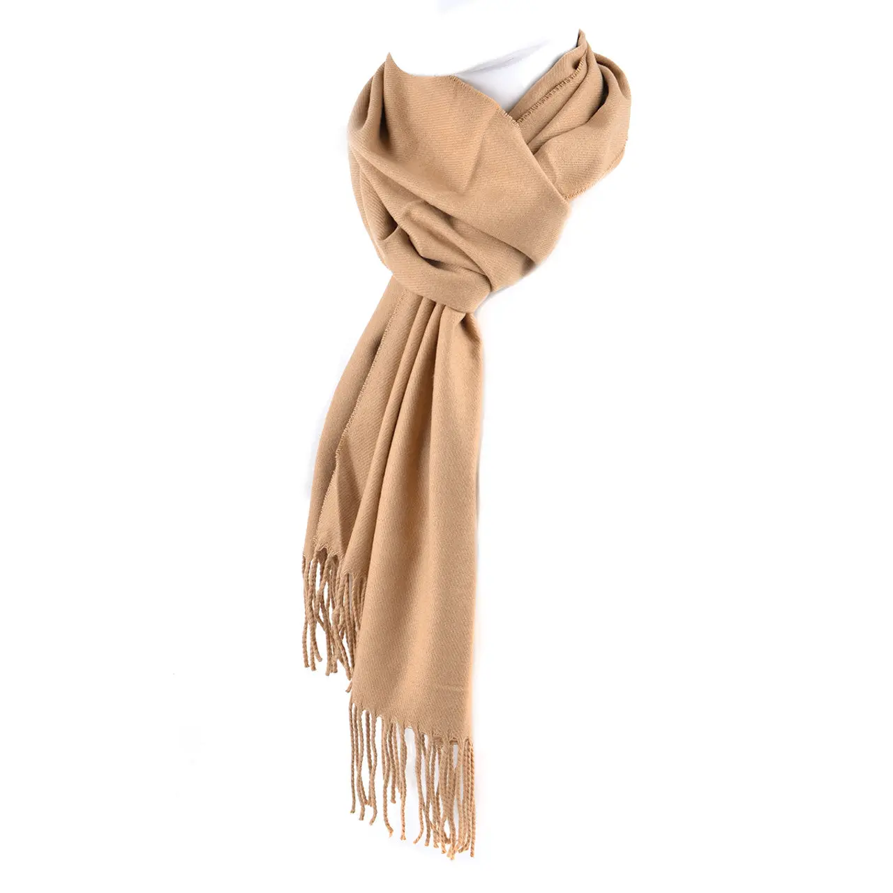 Solid Color Acrylic Scarf for Men & Women, Casual Oblong Wrap for an Extra Touch of Style with Jackets & Sweaters - 12 x 66 in, Fashionable, 12" Width, 66" Length, Oblong Shape, 12X66 In