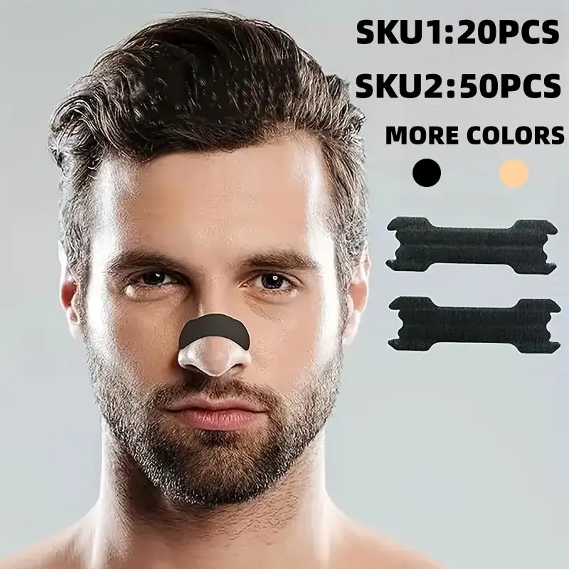 Sleep Aid Nose Strip, 20/50pcs Sleep Massage Nose Strip, Nasal Congestion Relief Strip, Nasal Patch, Suitable for Men and Women Snoring Strips, Comfortable, Breathable, Durable