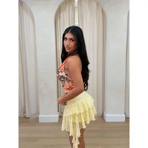 Cynthia Ruffle Skirt (Yellow)✨