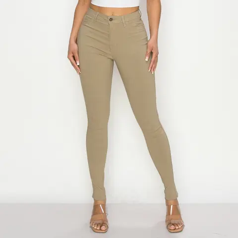 Lily - Lover Brand Women's High Waisted Plain Denim Bottoms - Super Stretchy Colored Skinny Jeans with Pockets, Cotton-Spandex-Polyester Fabric, Belt for Back to School Shopping & Plussize Wear