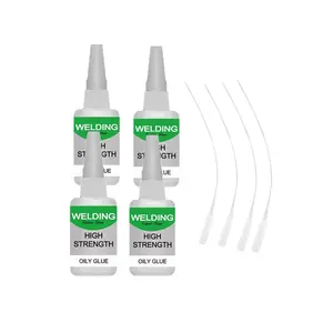 & Parquet Adhesive, Welding High-Strength Oily Glue, Universal Super Glue Gel, Instant Bonding,  Adhesion, Repairs Last Long Time for Metal, , Ceramics,Leather, Glass (Clear 4 count)