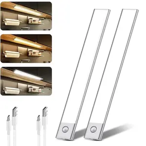 LED Under Cabinet Light, Rechargeable Magnetic Strip Lights, Indoor Motion-Sensor Light, Under Closet Light for Kitchen, Closet, Cabinet, Indoor Lighting