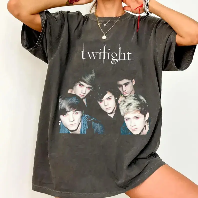 Twilight One Direction Vintage Gift T-Shirt Full Size