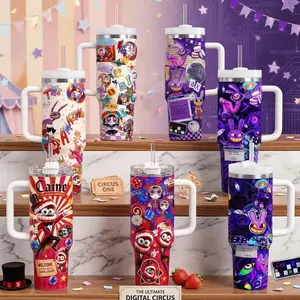 40oz V2 Jax The Amazing Digital Circus Pomni Tumbler with Handle and Straw