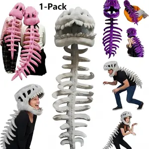 Dinosaur Skeleton Plush Costume, Cozy 3D Spinosaurus, Wearable Cuddly Toy, Perfect for Dress Up & Play, Fun Kids Costume, Party Costume