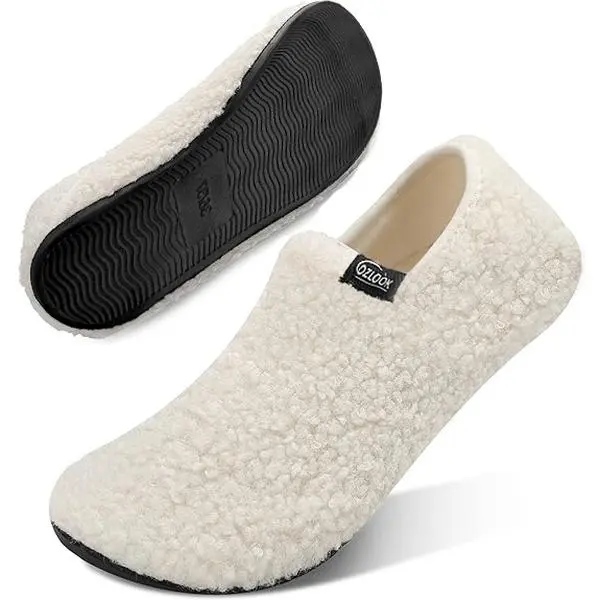House Slippers for Women and Men, Warm Non-Slip Slip-On Slippers for Indoor and Outdoor Use, Portable Home, Travel, and Hotel Footwear
