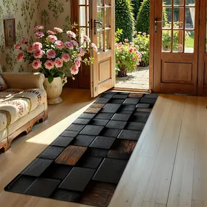 Artistic Deep Style runner carpet combining style and functionality. Premium velvet fabric with fade-resistant colors. Enhances bedroom, kitchen aesthetics. Washable design with anti-slip properties. Perfect for home decoration. Boho Area Rug