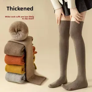 Over-the-Knee Non-Slip Winter Long Socks for Women, Thickened and Fleece-Lined Warm Thigh-High Socks, Extended Knee Pads