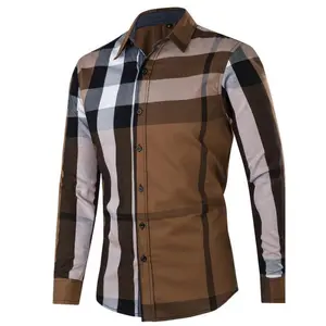 Men's Classic Plaid Button- Shirt |   Long Sleeve with Chest Pocket, Machine Washable |   Perfect for Outdoor & Casual Wear