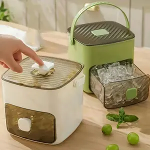 Large Capacity Ice Cube Mold, Press-Down Drawer Style, Home Use Ice Tray, Food Grade, DIY Ice Maker for Refrigerator