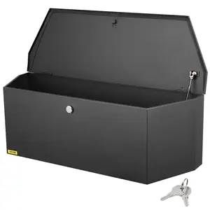VEVOR Trailer Tongue Box, TikTokShopBlackFriday, Carbon Steel Tongue Box Tool Chest, Heavy Duty Trailer Box Storage with Lock and Keys, Utility Trailer Tongue Tool Box for Pickup Truck Bed, RV Trailer, 36"x12"x12", Box Storage for various vehicles