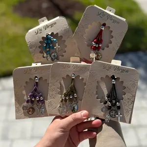 5-Piece Catholic Pendant Gift Box – Virgin Mary, St. Michael, Guadalupe, St. Jude & St. Benedict | Faith Set