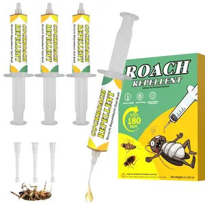 Cockroach Gel Bait, 4 Tubes x 30 Grams Roach Gel Bait Killer Against All Roaches, Cockroach Killer Indoor Home Fast-Acting & Long-Lasting 180-Day Protection, Safe for Indoor Use Around Kids and Pets
