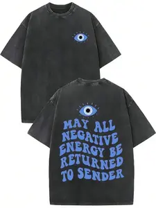 Y2K, Evil Eye Energy Shield Tee, Send Back The Bad Vibes Tee, Energy Ward – Return To Sender, women's and men's tops TikTokShop Black Friday