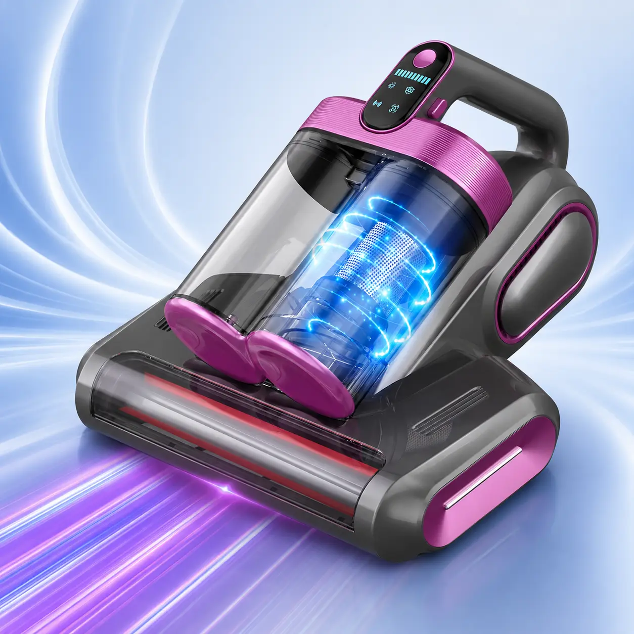 Cordless UV Mattress Vacuum Cleaner - 13kPa Strong Suction, HEPA Filter, Ultrasonic Hand Held Vacuum Cordless Rechargeable, UV Sterilization, Sofa Crib Futon Cleaner, Cordless Vacuum Cleaner