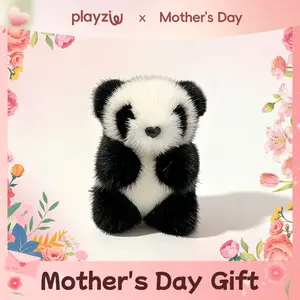 【Summer Vibes】Adorable plush panda keychain, handcrafted, cute panda-shaped bag charm, girls' holiday gift, handmade pom-pom keychain